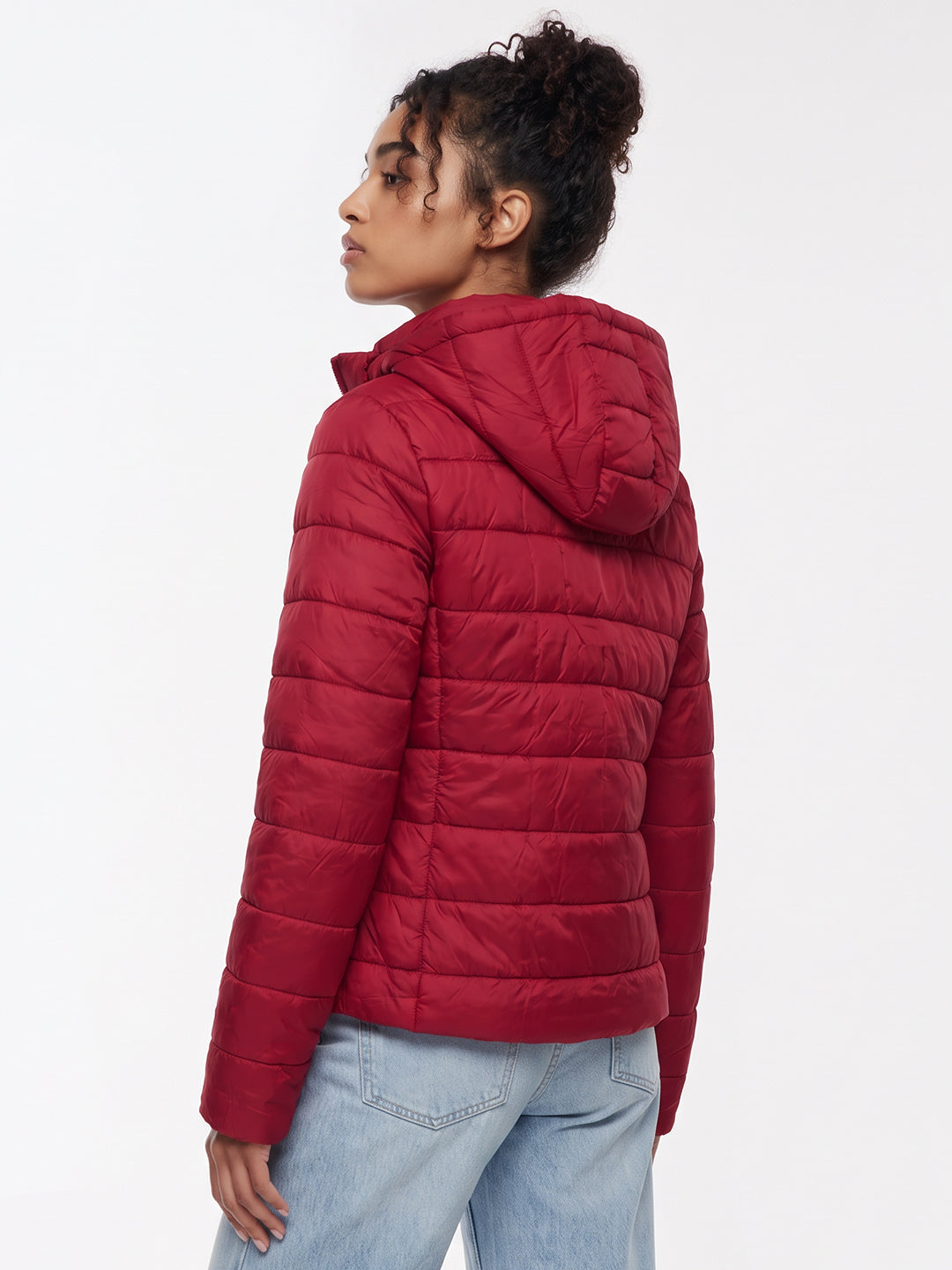 Maroon Winter Puffer Jacket