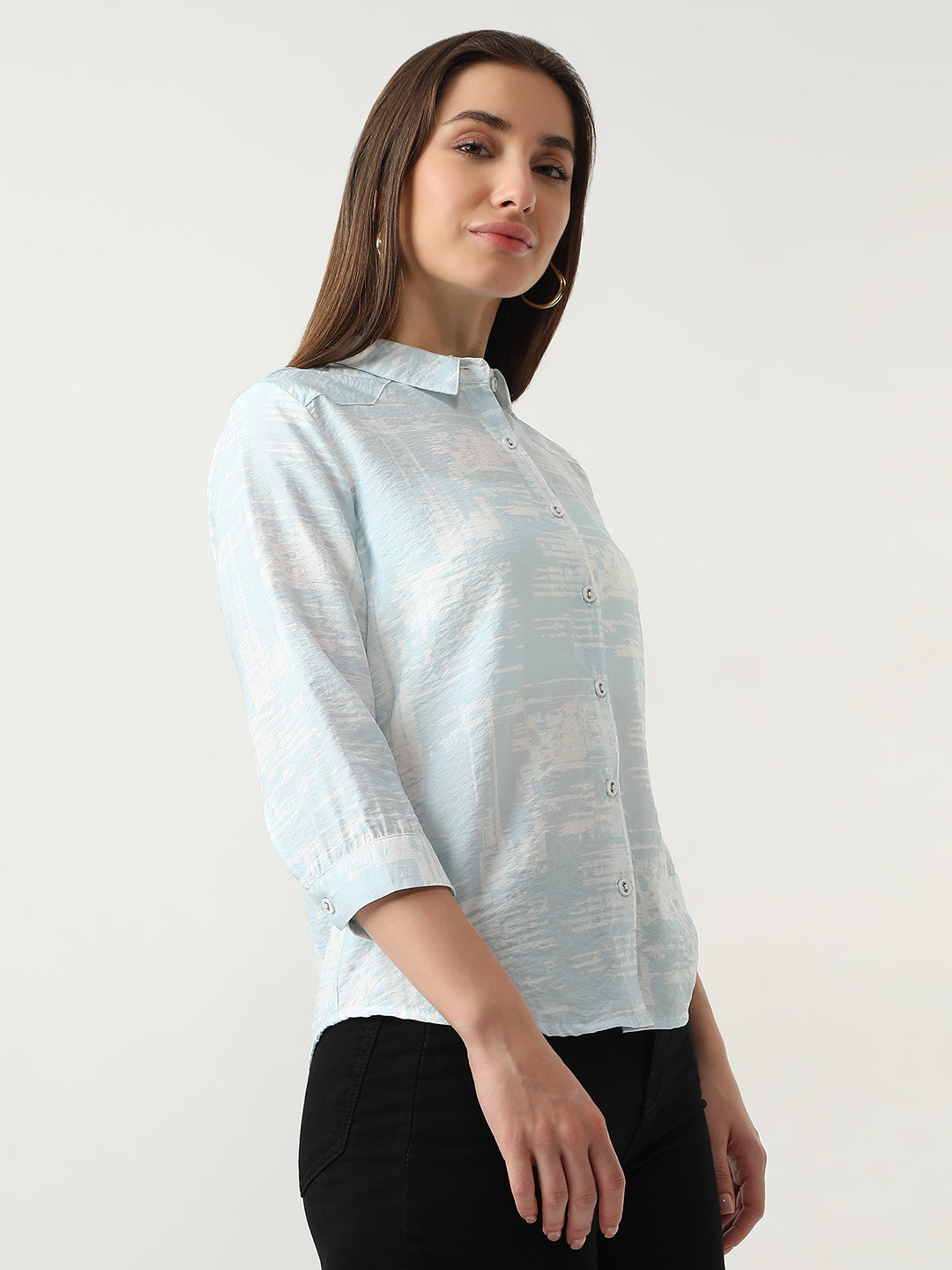 Women Abstract Sky Printed Shirt