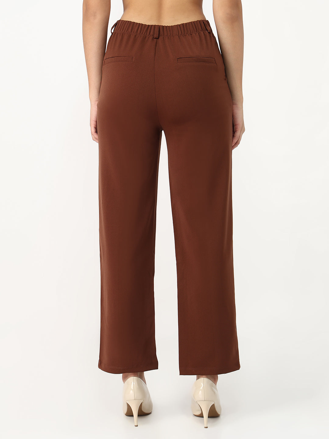 Women Sepia Loose Straight Fit Korean Pants