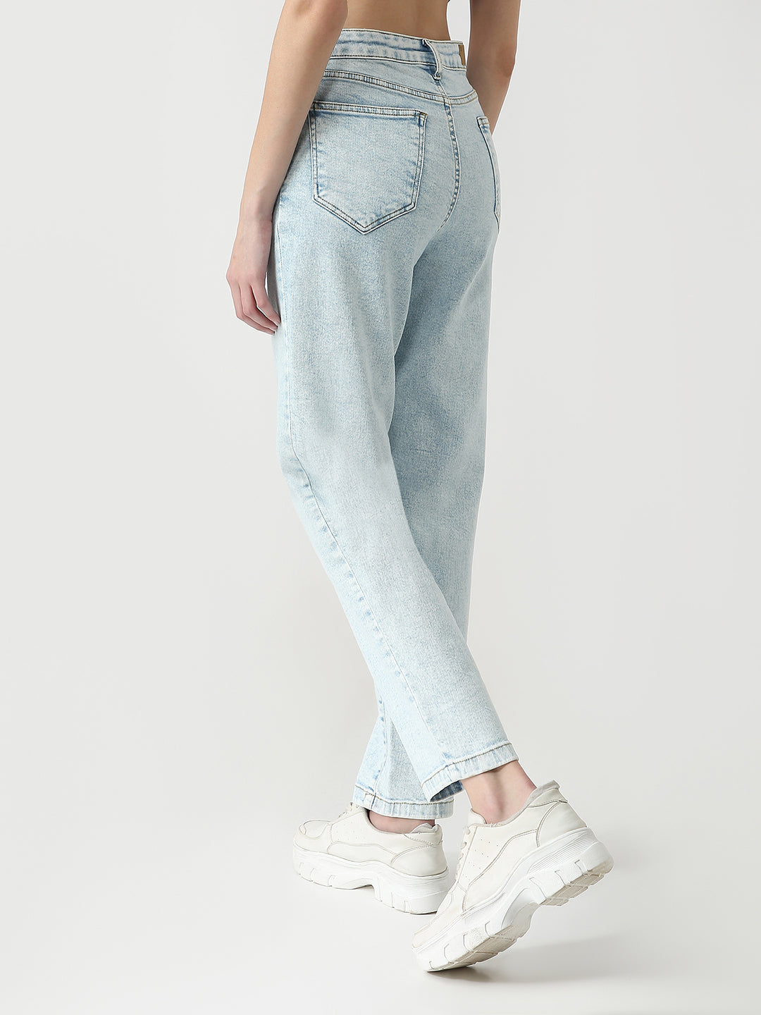 Women High Rise Mom Fit Jeans