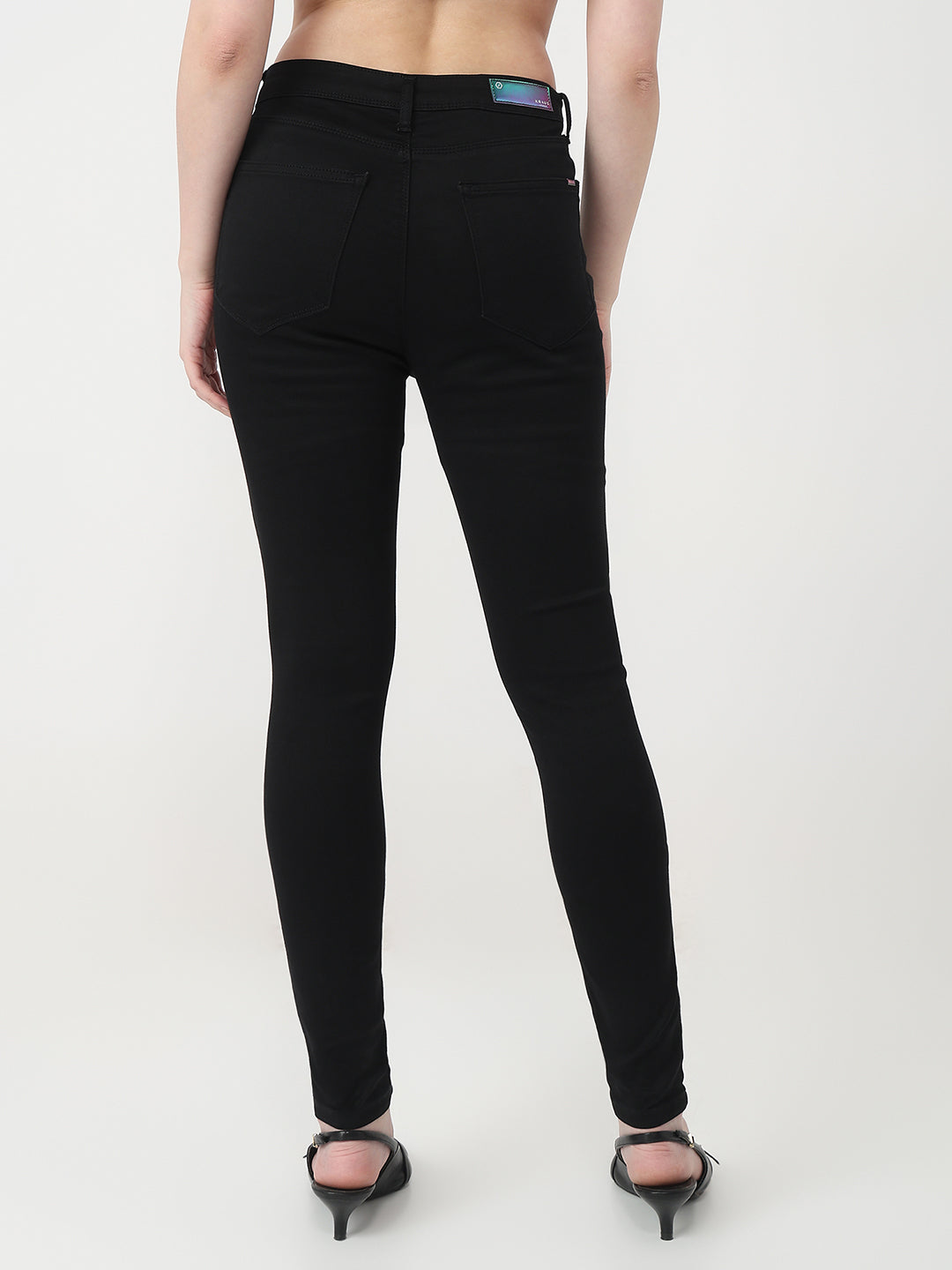 Women Black High-Rise Skinny Jeans