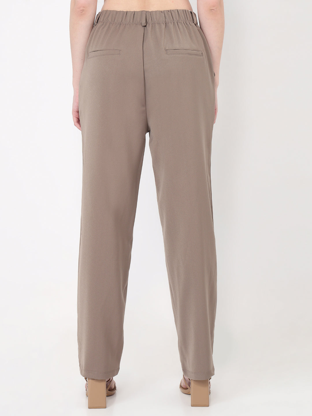 Women Mouse High-Rise Straight Fit Korean Pants
