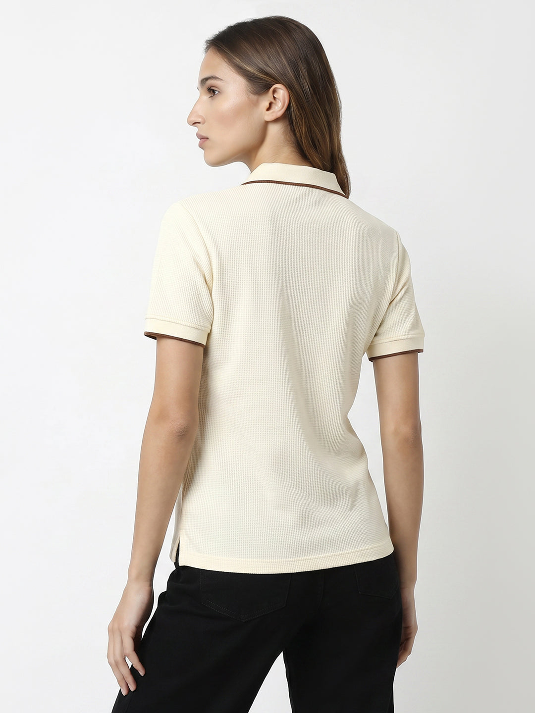 Women Ivory Polo T-Shirt