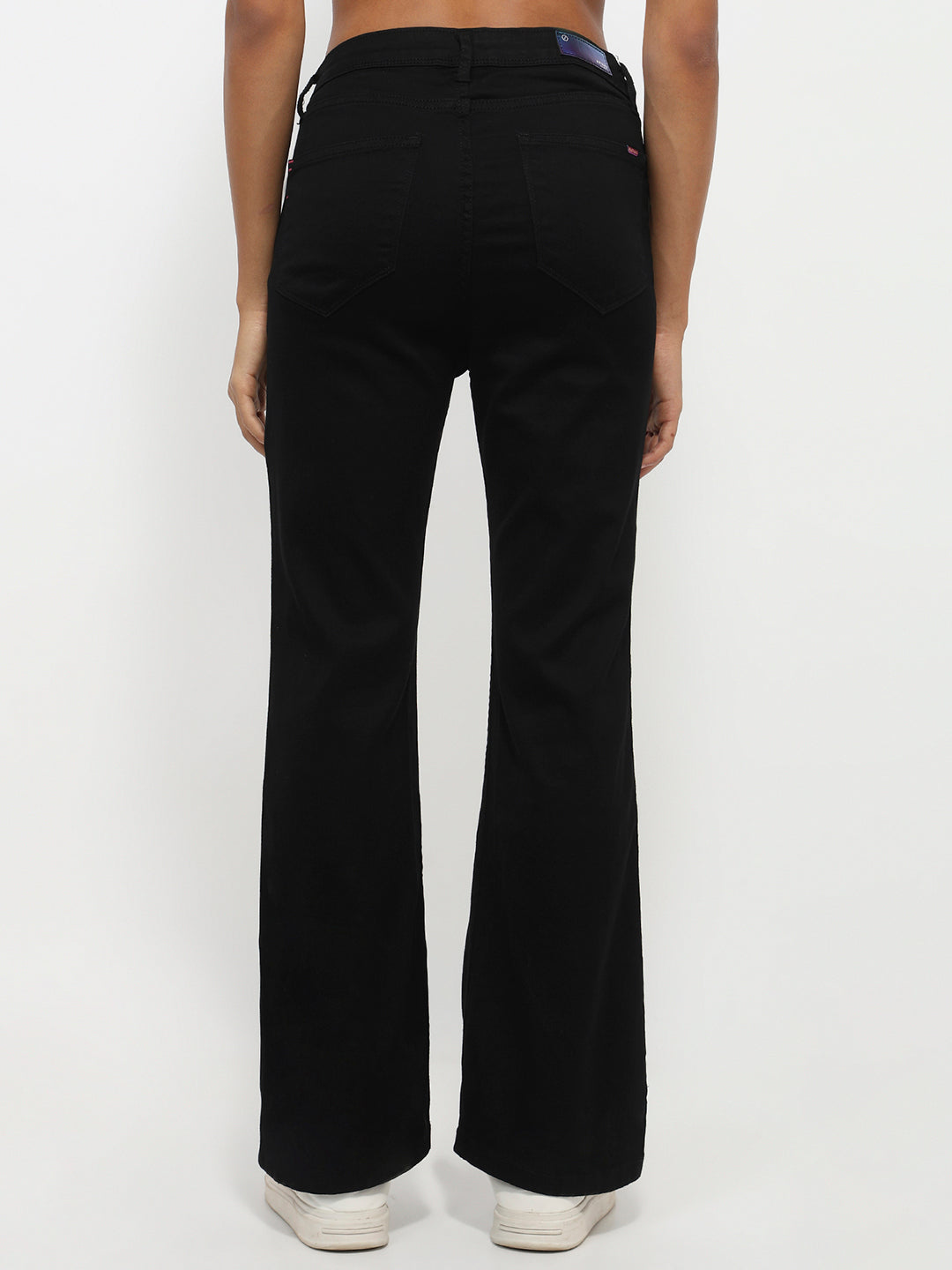 Women Black High-Rise Flare Jeans