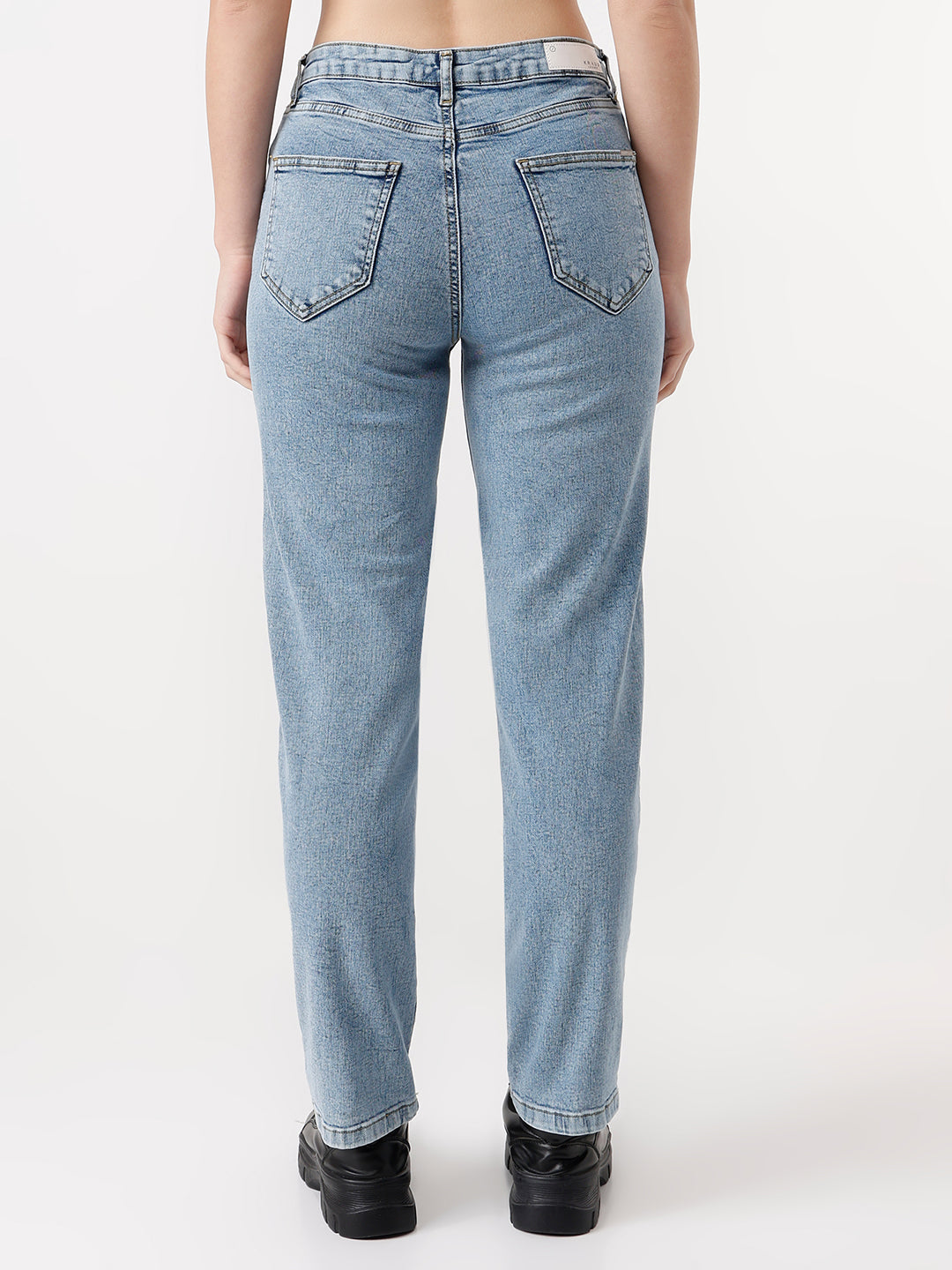 Women High Rise Mom Fit Jeans
