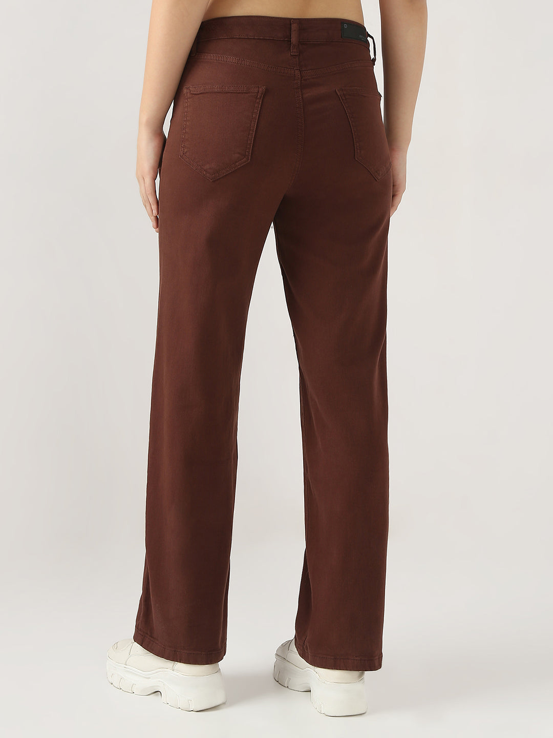 Women Sepia High Rise Wide Leg Jeans