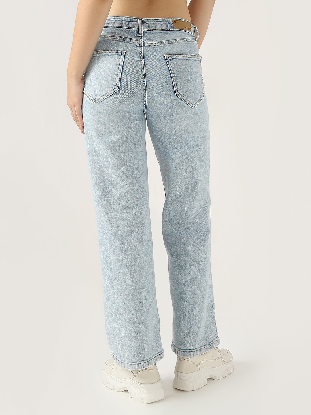 Women High Rise Wide Leg Jeans