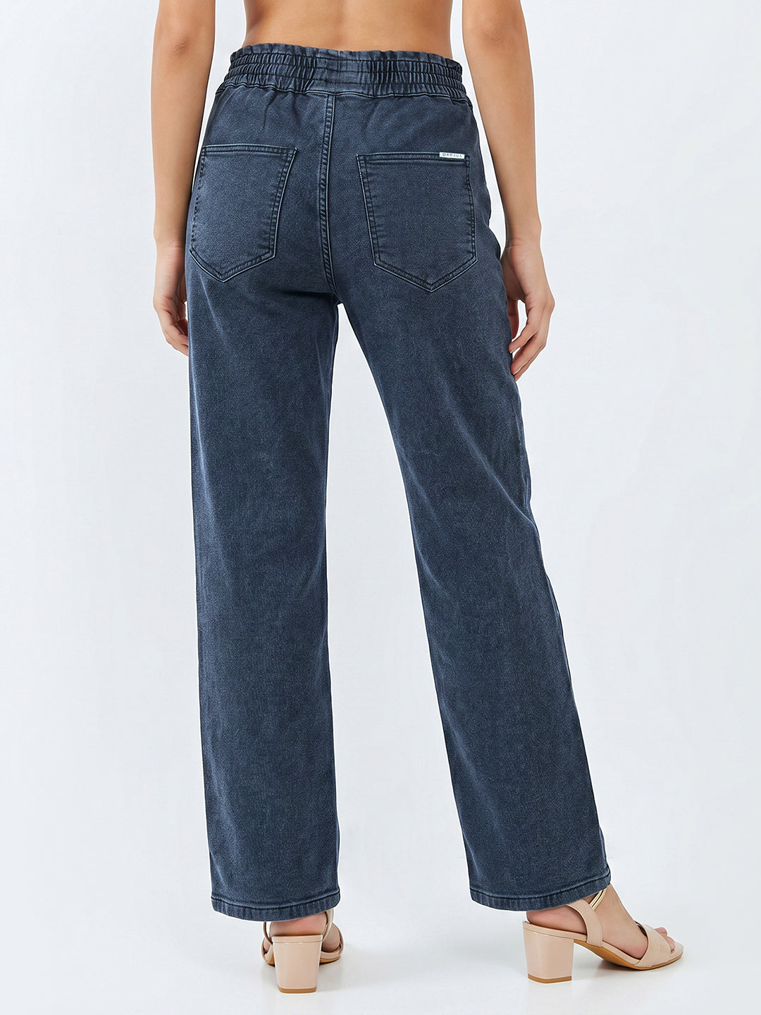 Dark Blue Mid-Rise Jogger
