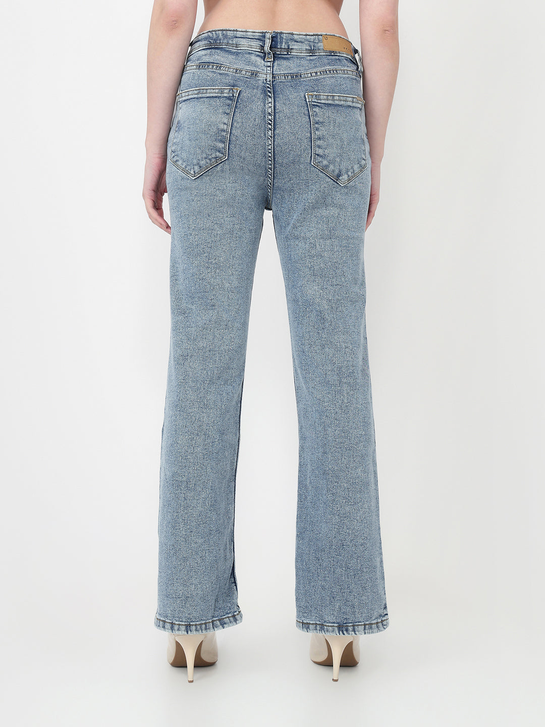 Light Blue High-Rise Flare Jeans