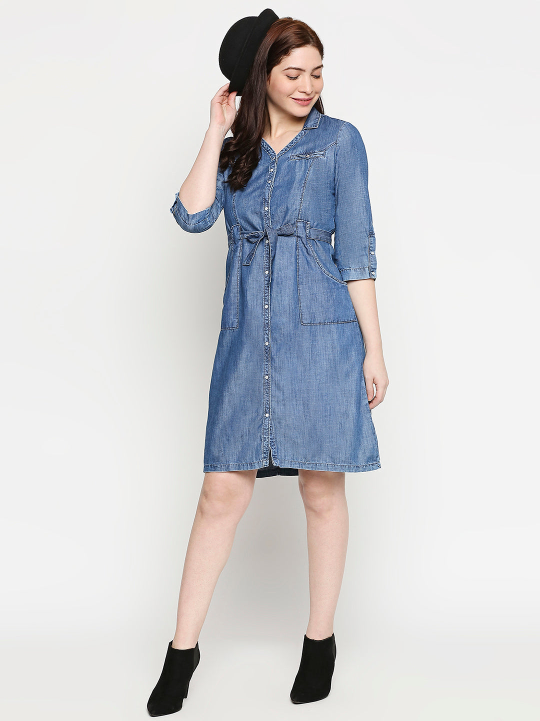 Women Blue Denim Dress