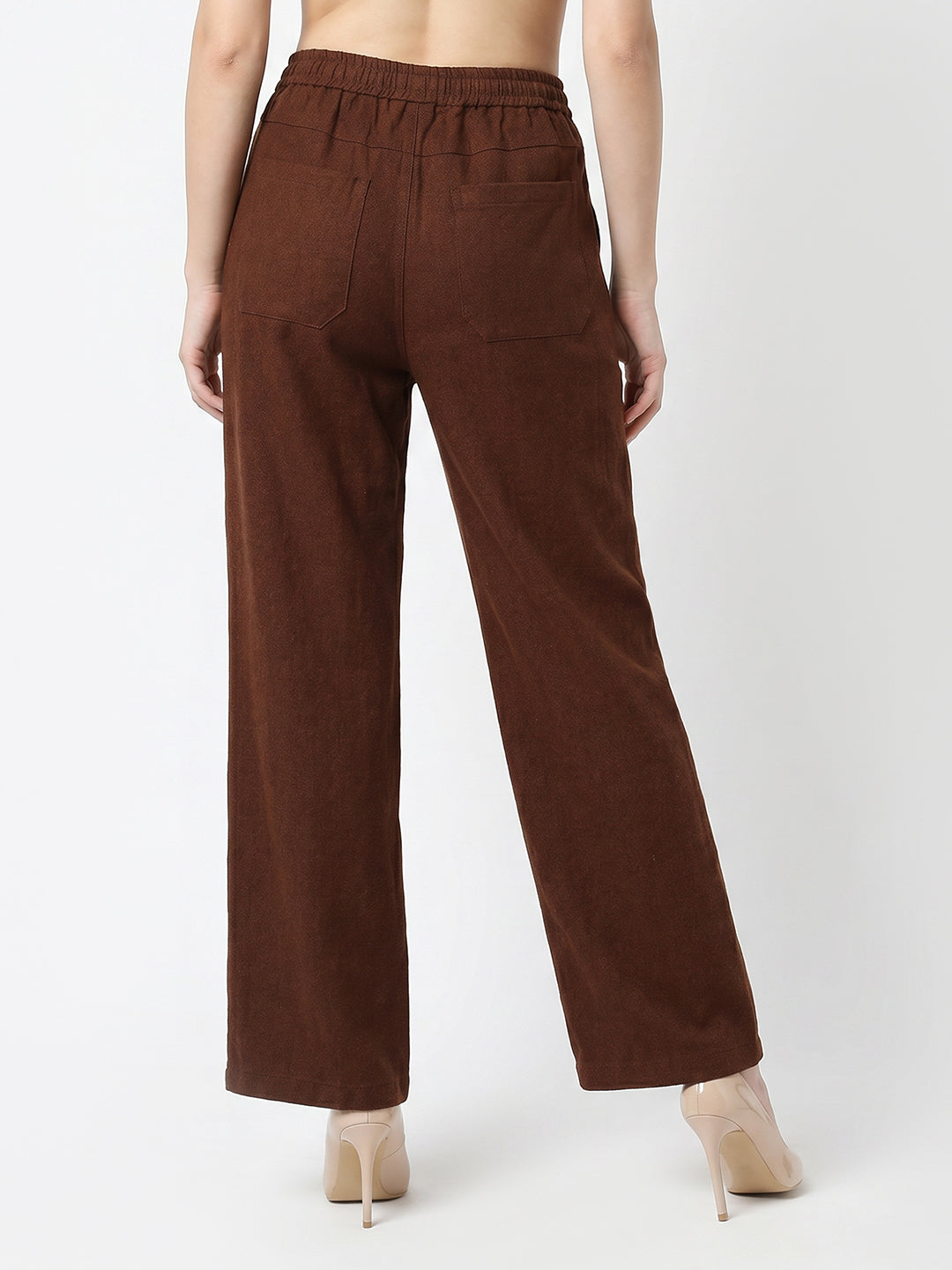 Women Sepia Mid-Rise Trouser