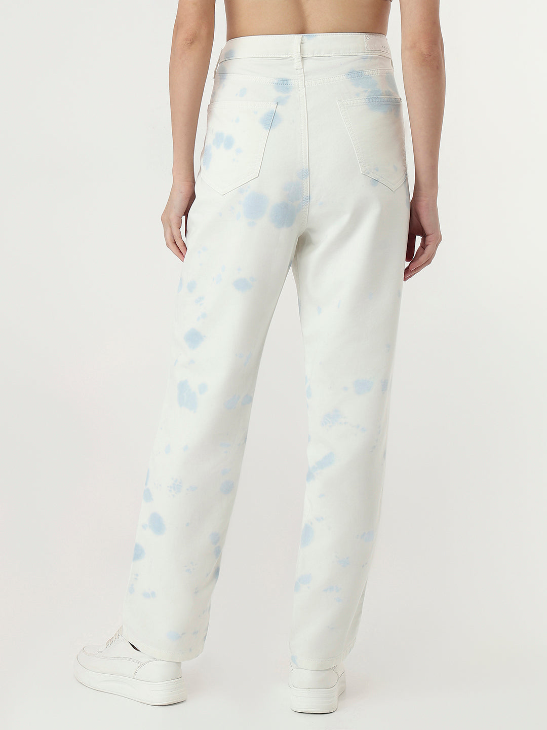 Women White High-Rise Straight Fit Jeans