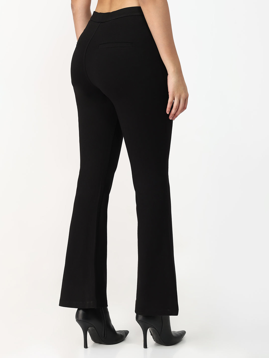 Women Black Flare Treggings