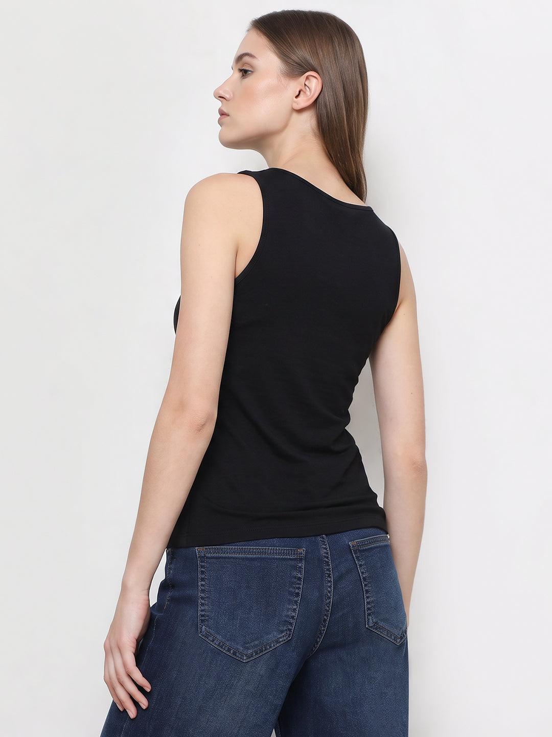 Women Black Tank Top