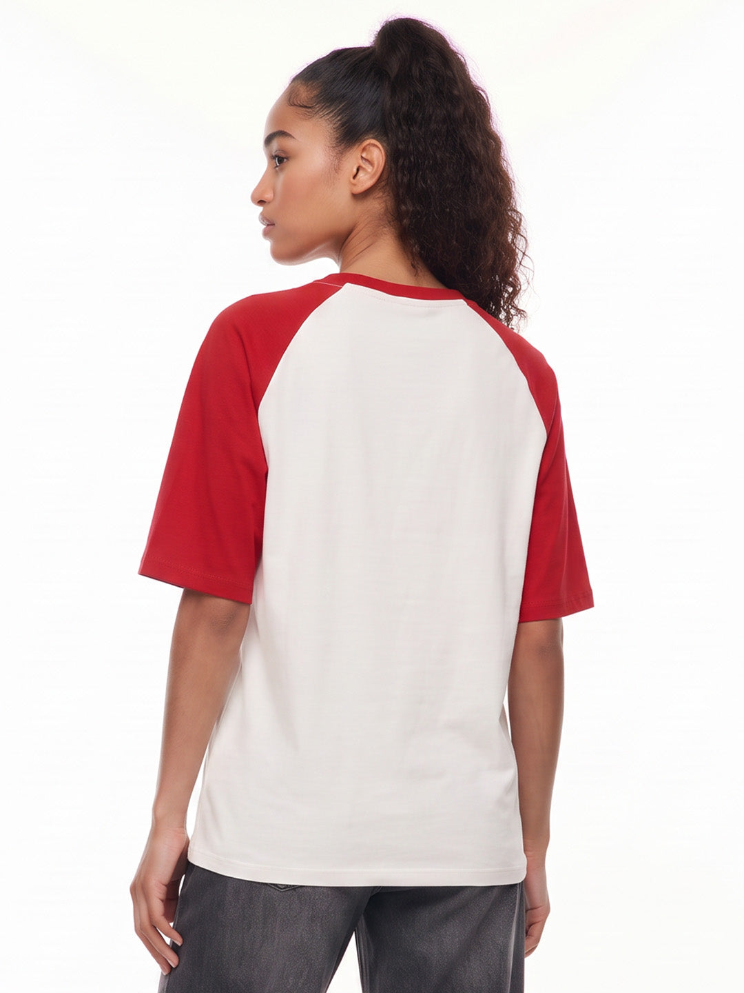 Off White/Red Oversized T-Shirt