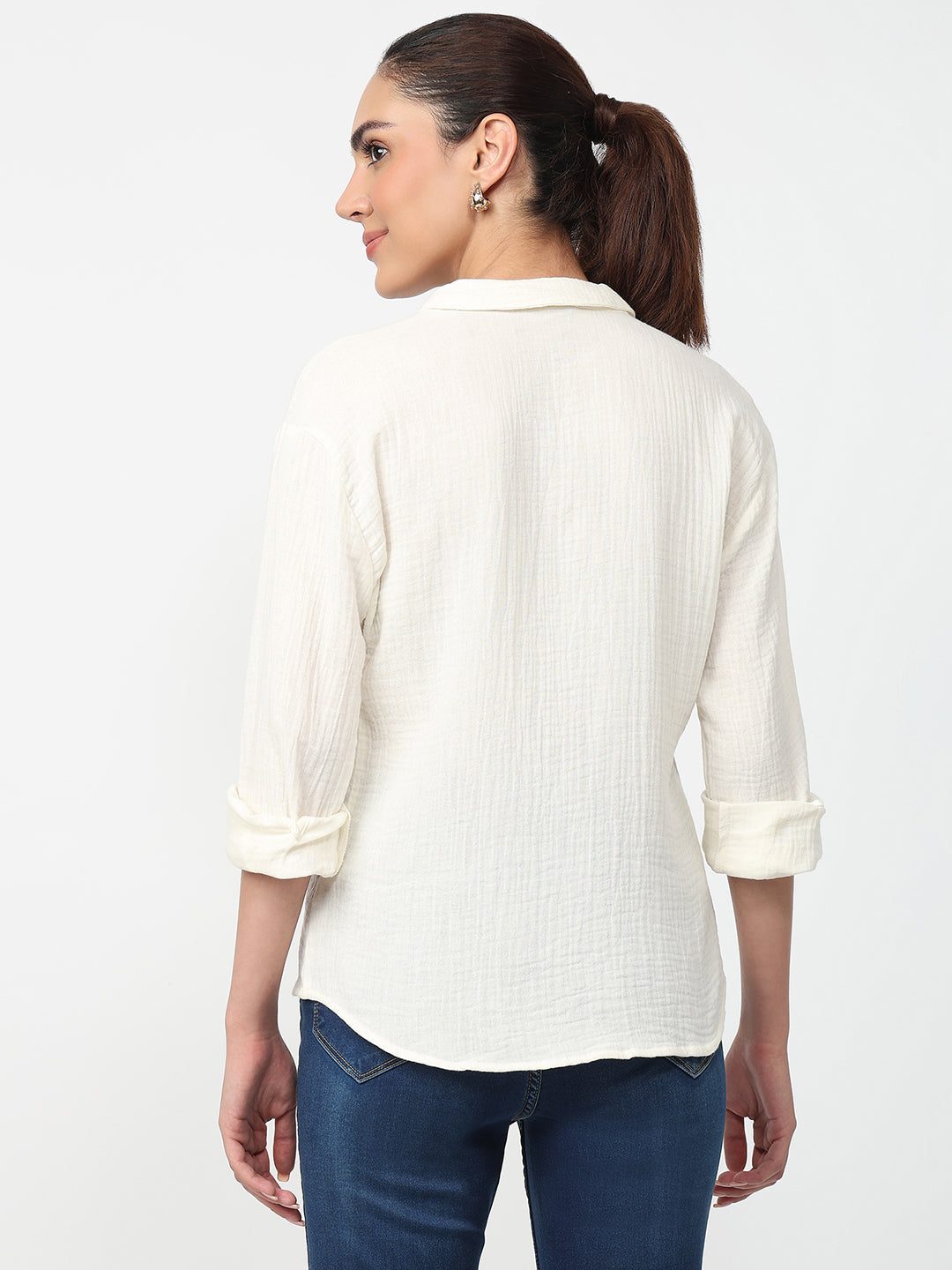 Women Ivory Slim Shirt