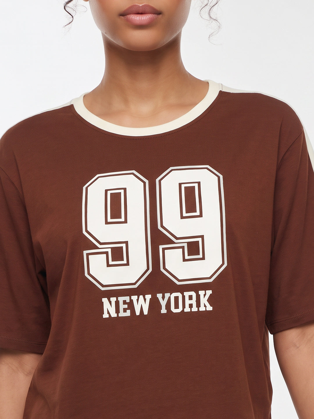 Sepia Graphic Crop Genz Tees
