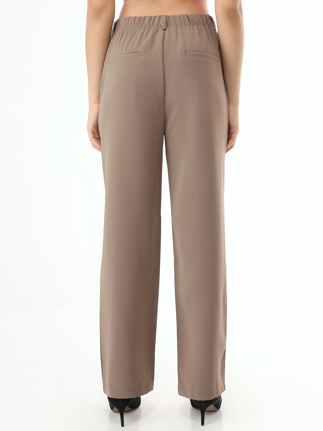 Women Stone Mid-Rise Korean Pants
