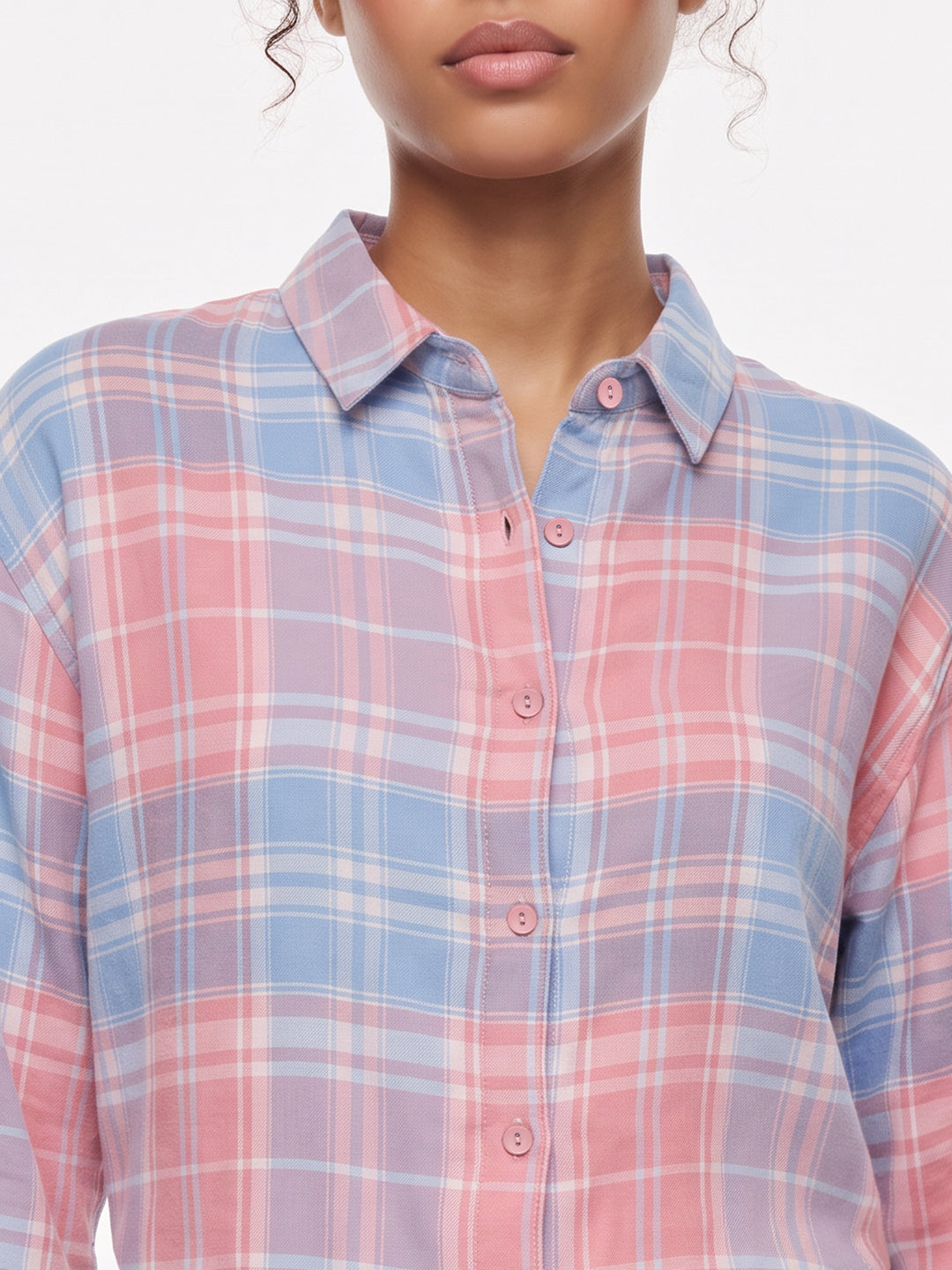 Peach/Blue Oversized Shirt