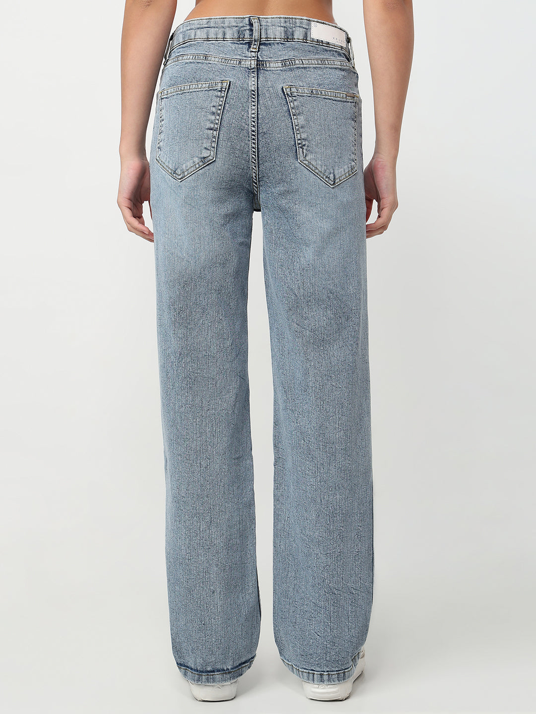 Women Blue High-Rise Baggy Jeans
