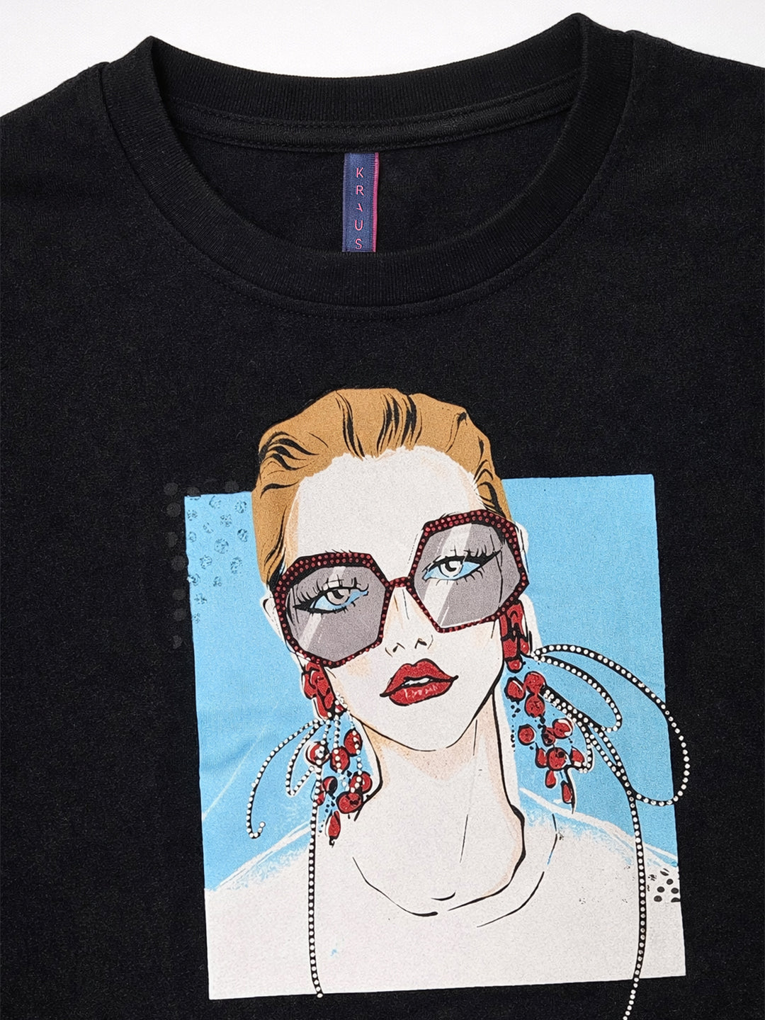 Women Black Graphic T-Shirt