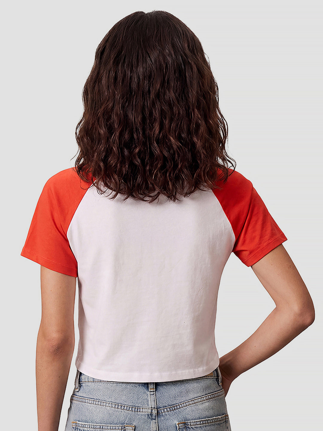 Women White/Coral Genz Tees