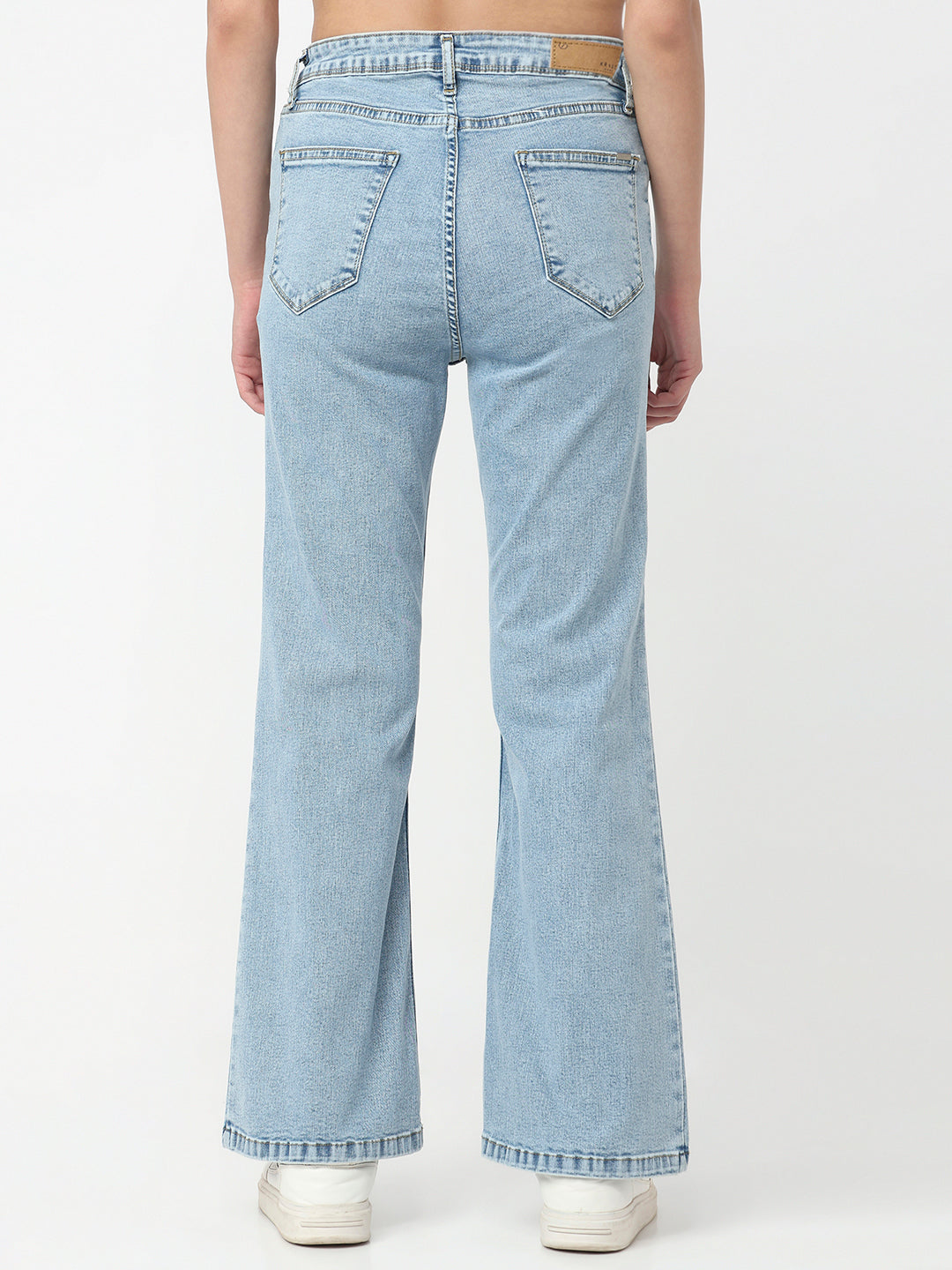 Women Light Blue High-Rise Flare Jeans