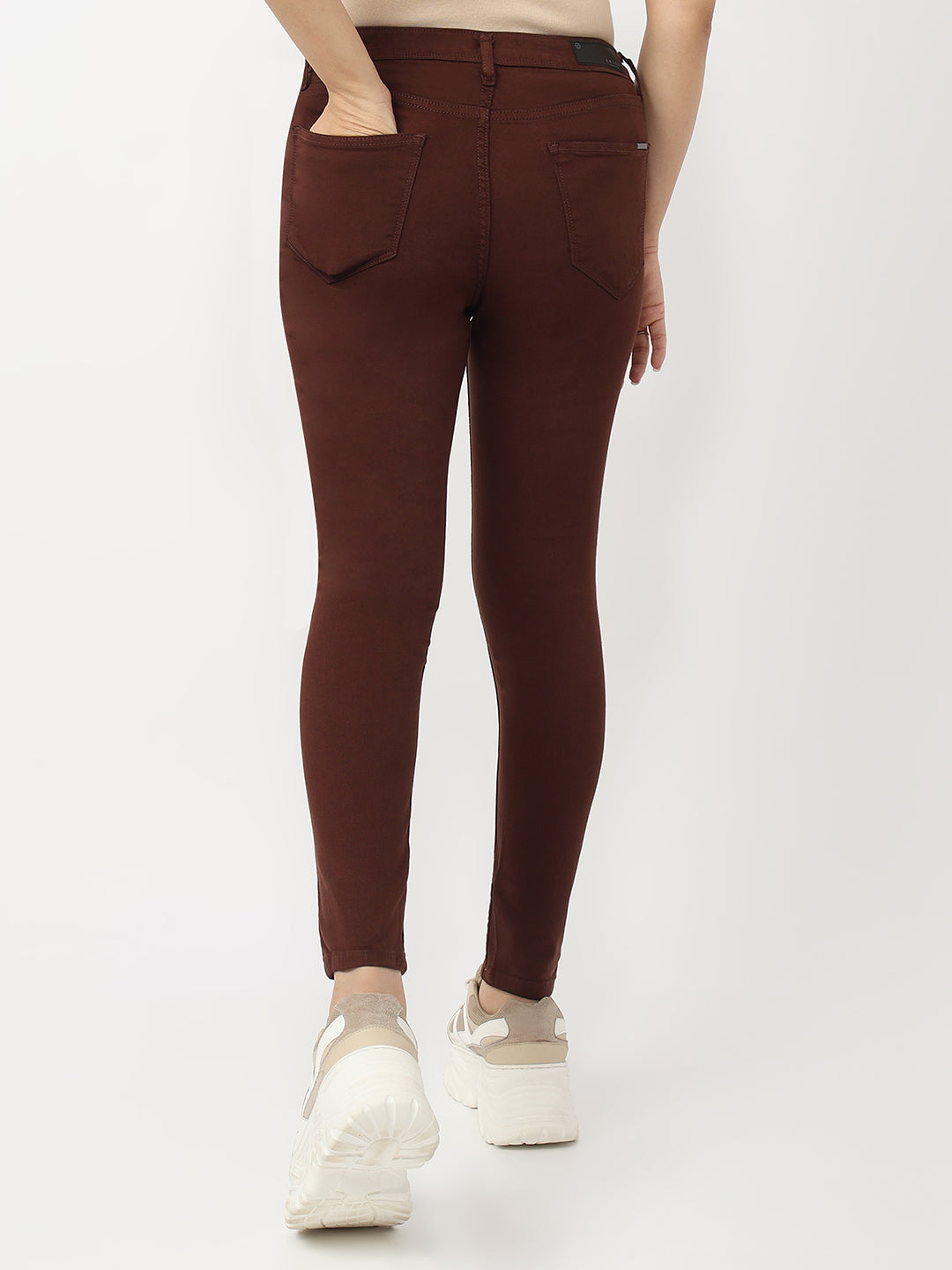 Women Sepia High-Rise Skinny Jeans