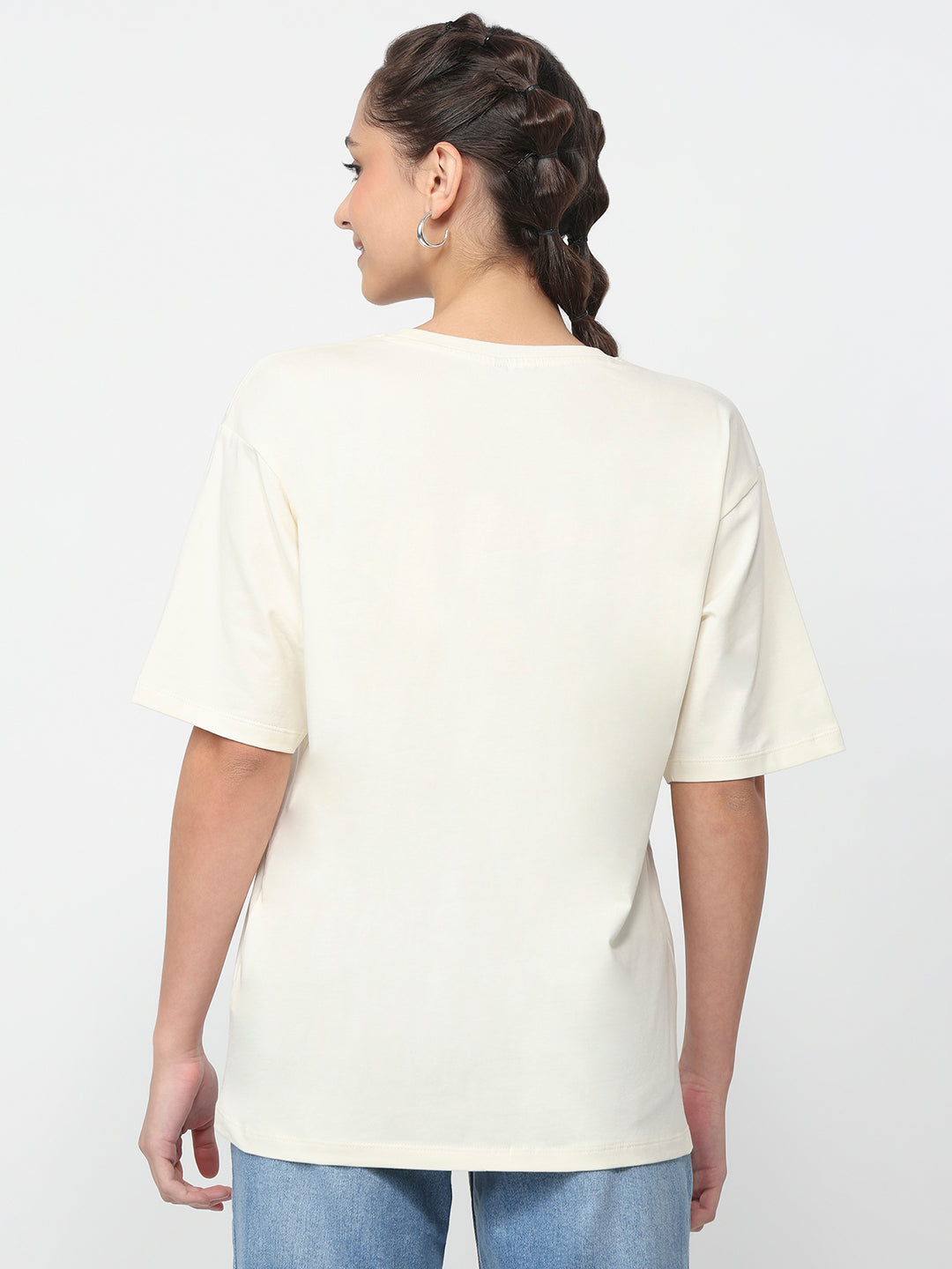Women Ivory Oversized T-Shirt