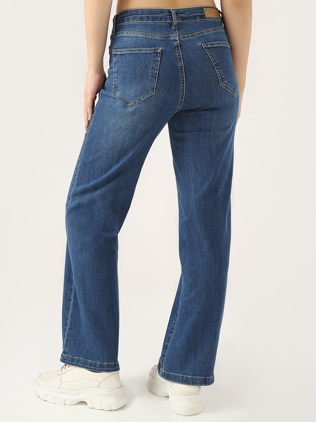 Women High Rise Wide Leg Jeans