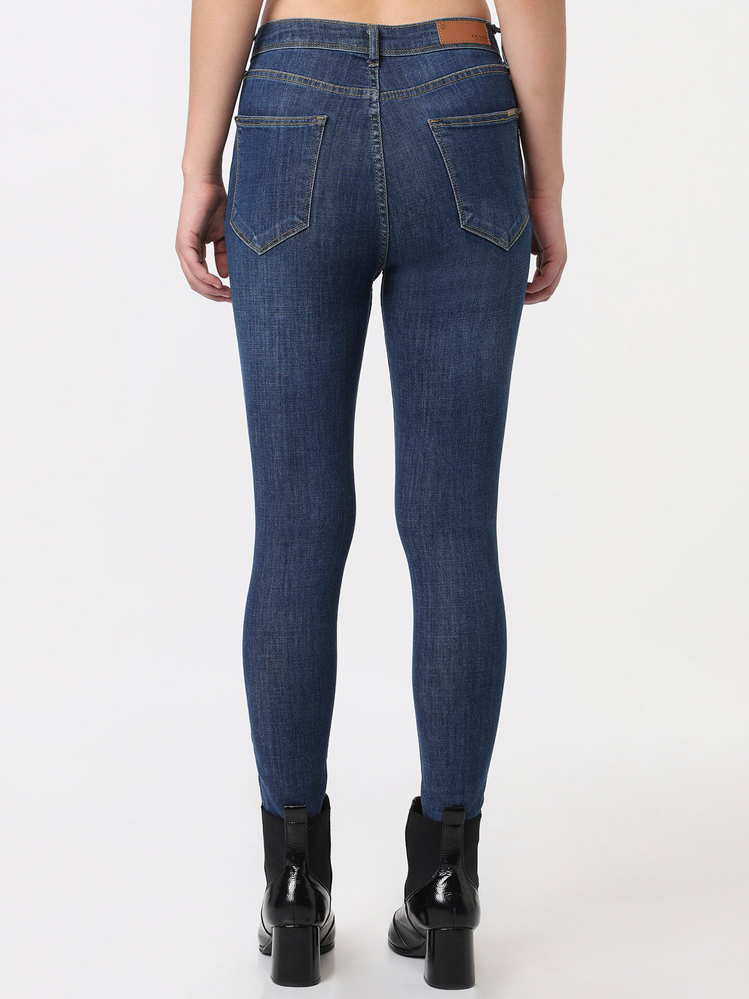 Women Blue High-Rise Skinny Jeans