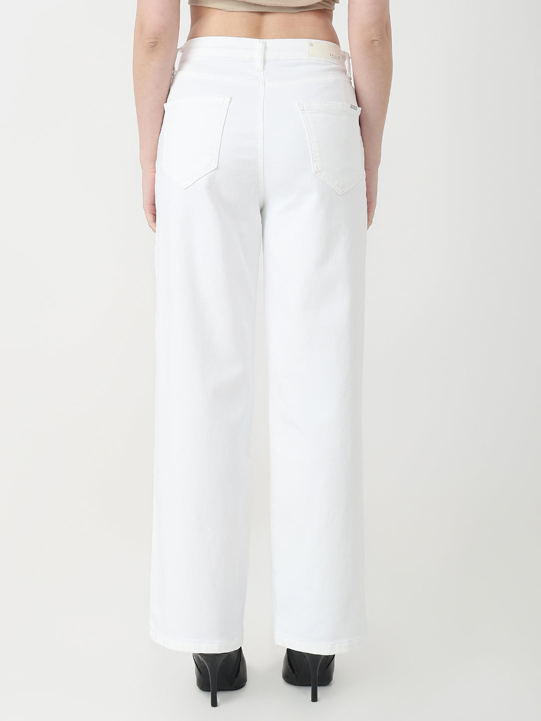 Women White High-Rise Straight Jeans