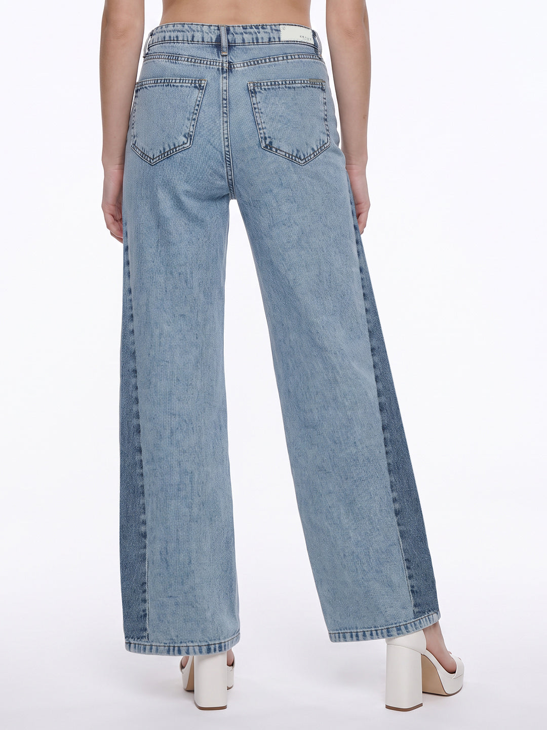 Light Blue High-Rise Super Wide Leg Jeans