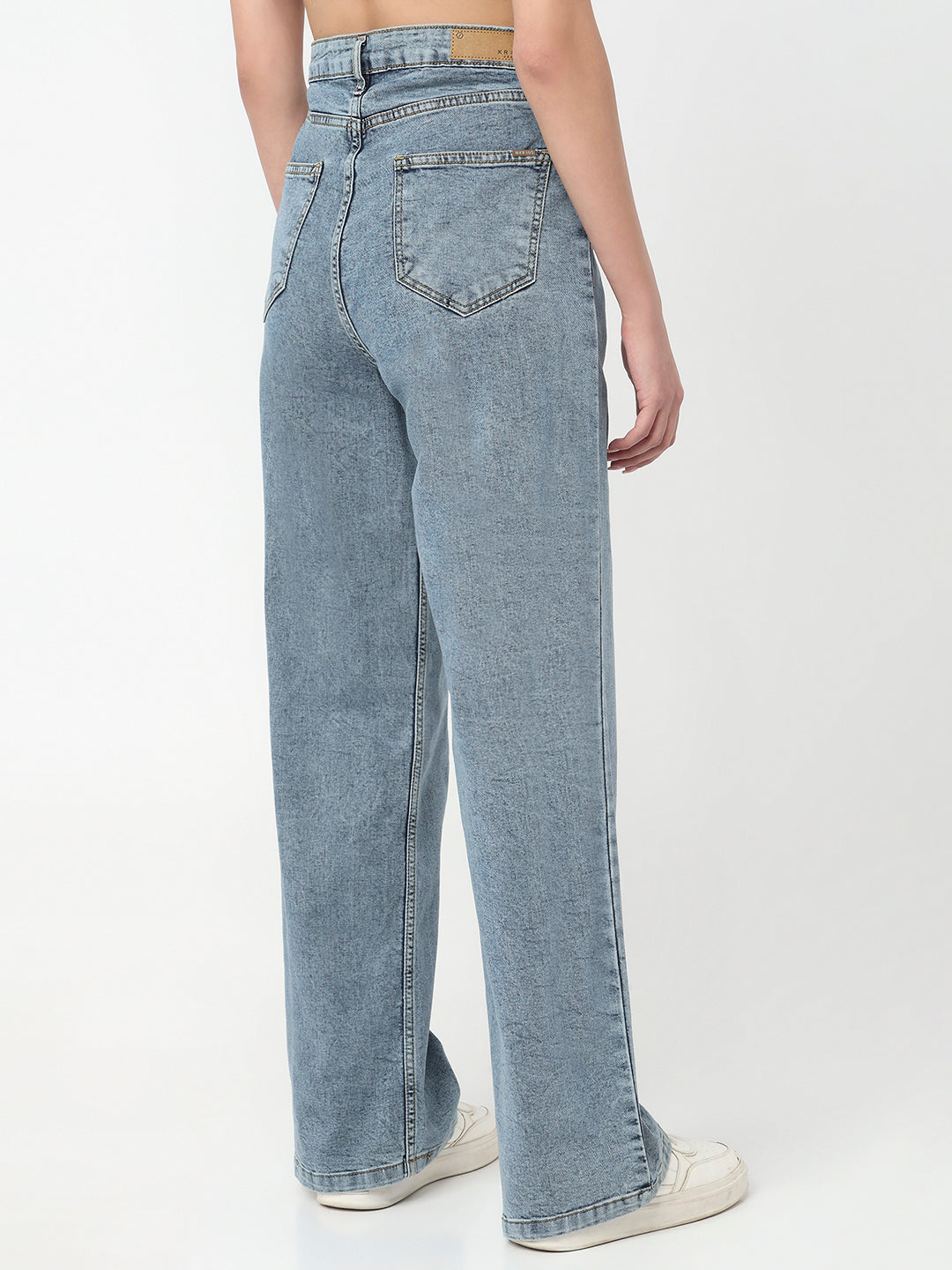 Women Blue High-Rise Baggy Jeans