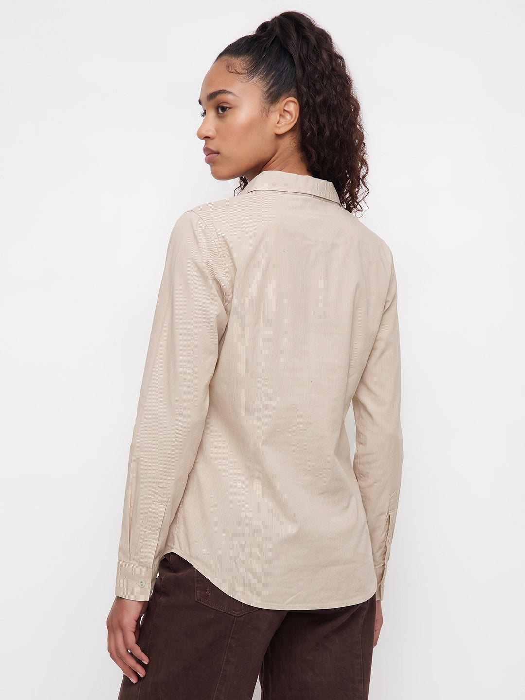 Beige Stripe Shirt