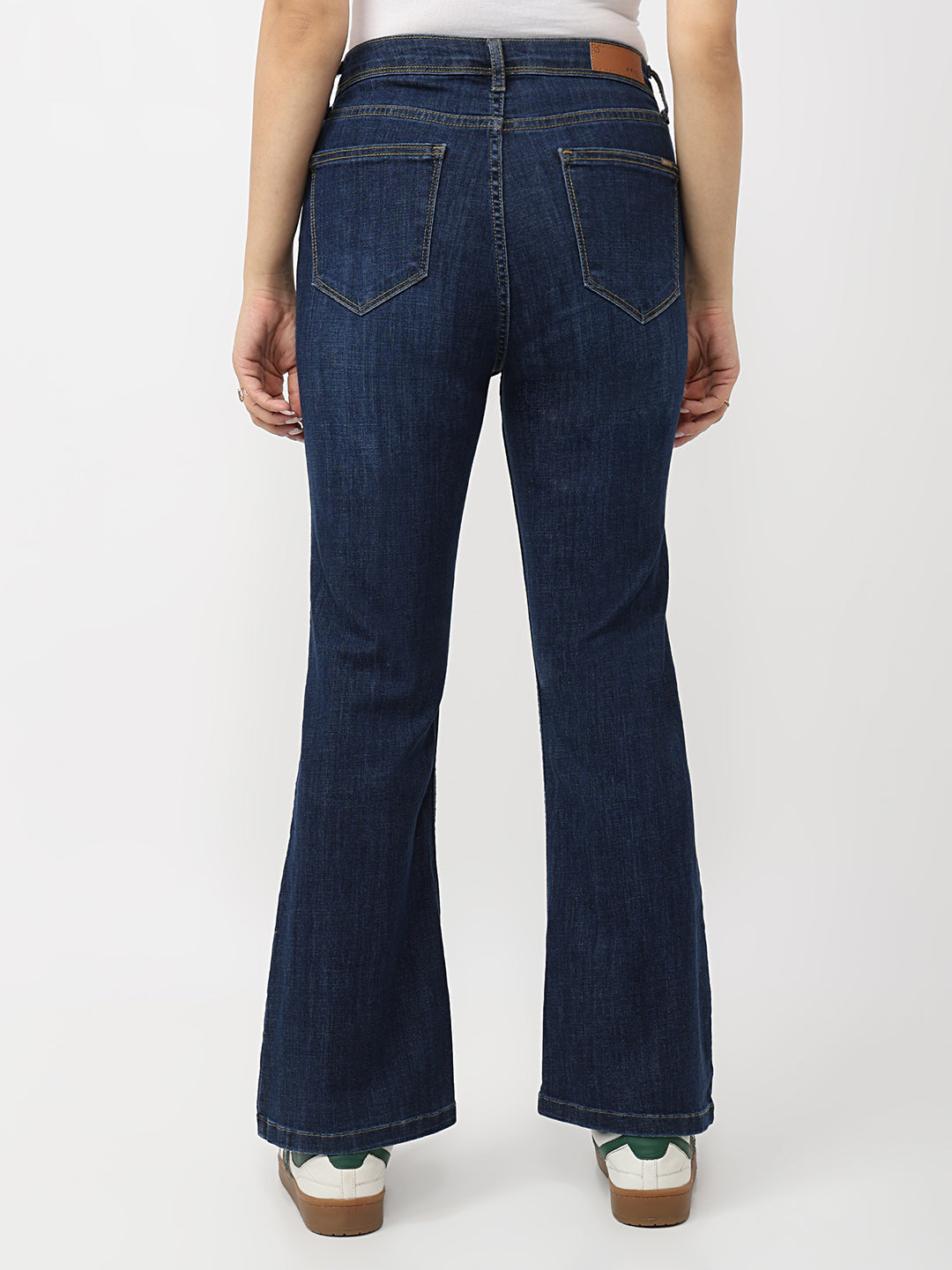 Women Blue Mini Flare Jeans