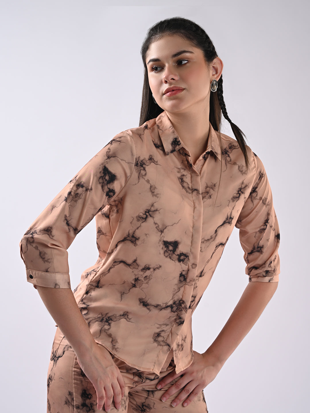 Women Marble Print Shirt