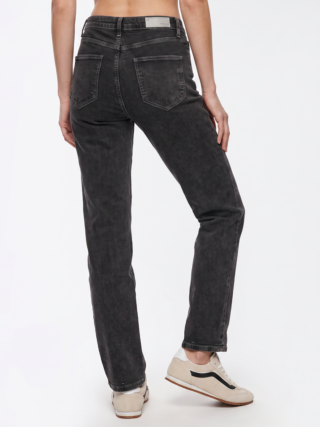 Women Grey High-Rise Flare Jeans