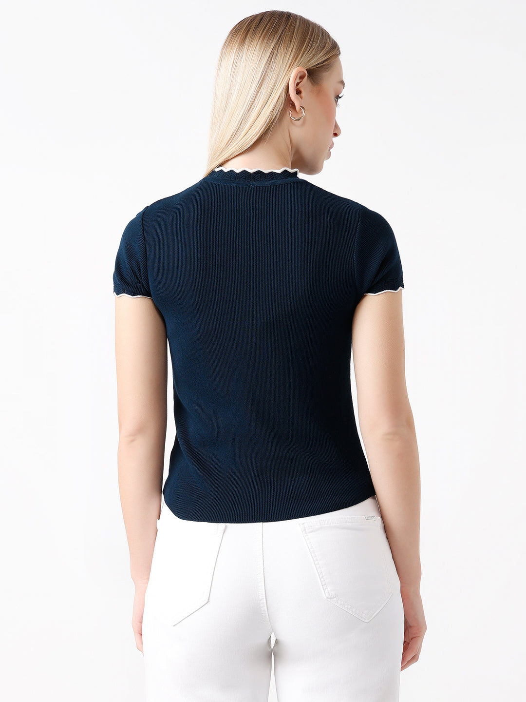 Women Slim Fit Flat Knit Top