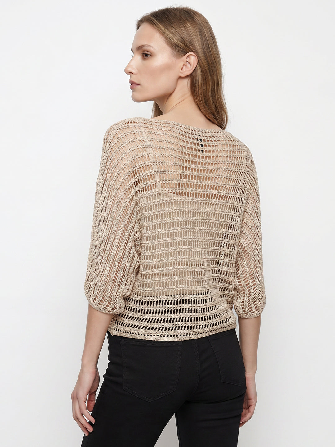 Women Champagne Batsleeve Top