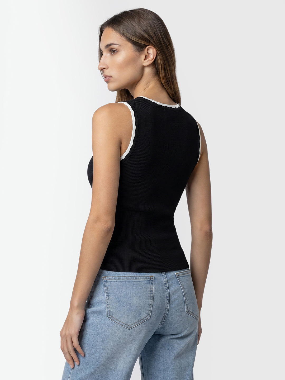 Women Black Tank Top