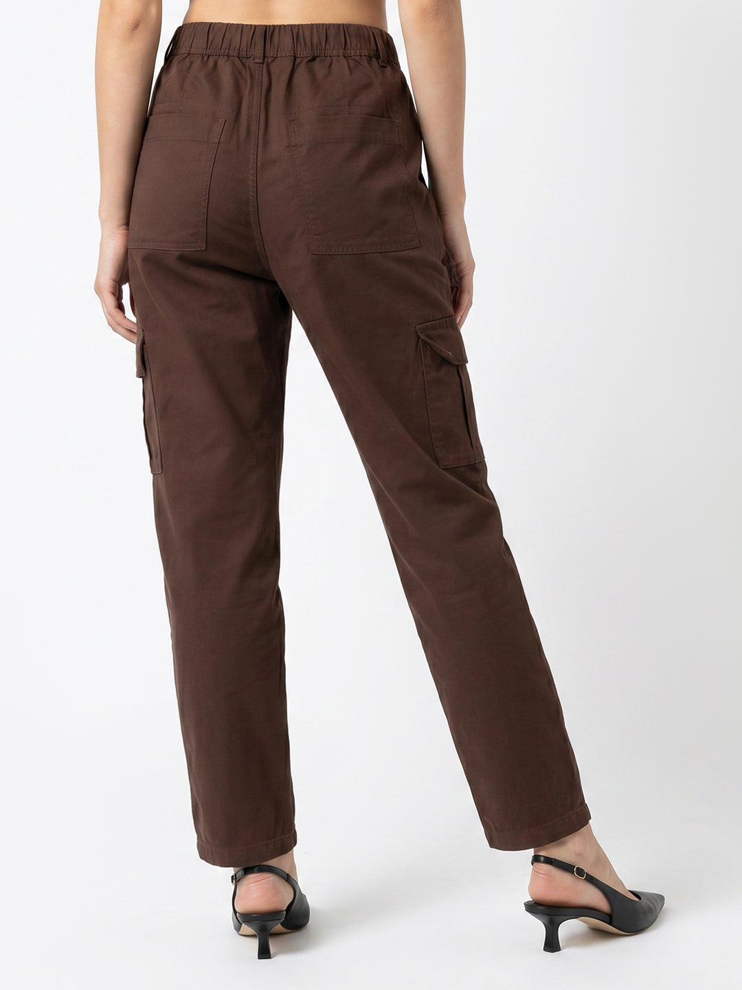 Women Sepia Mid-Rise Cargo