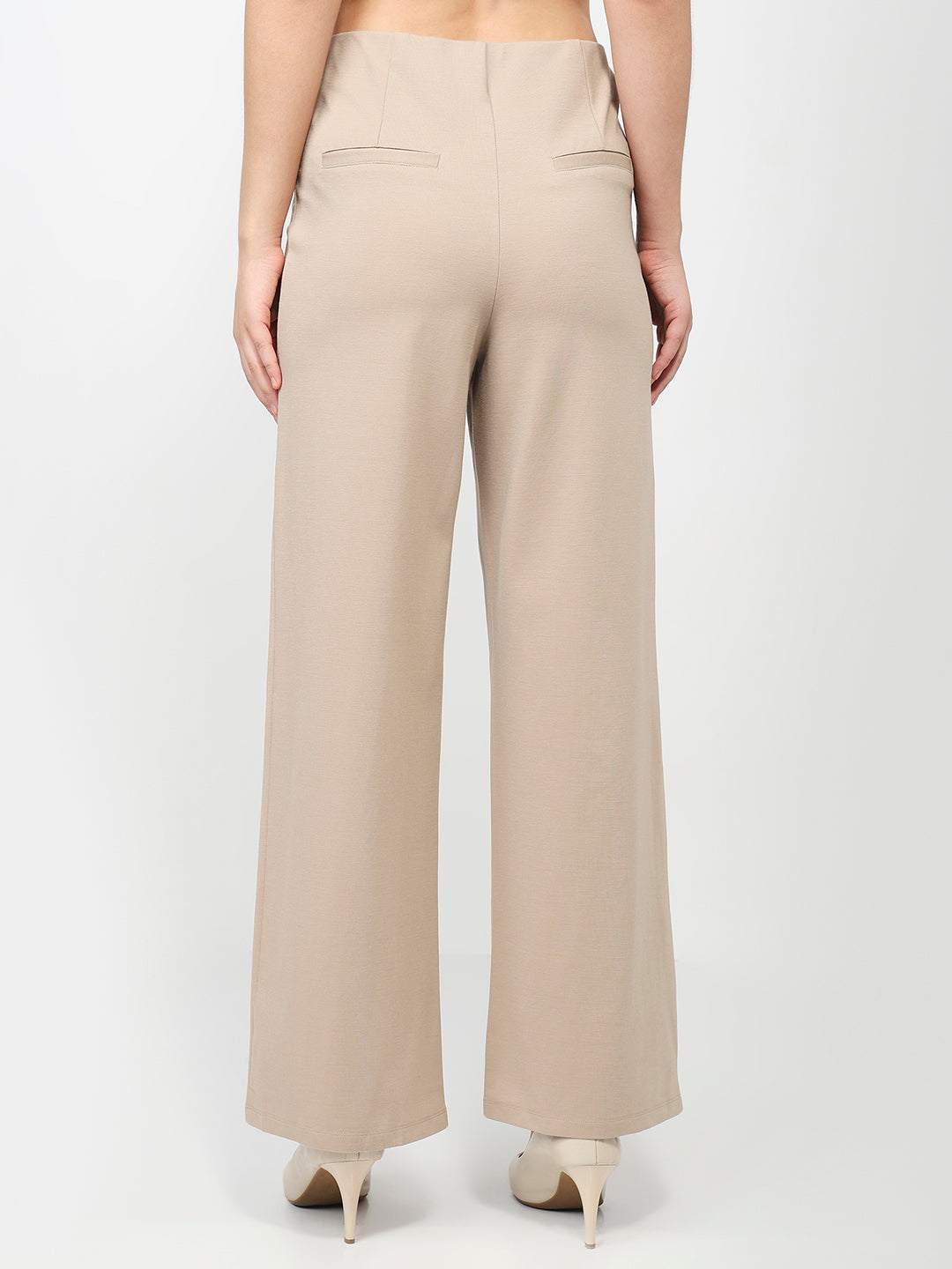 Women Oatmilk Wide Leg Treggings
