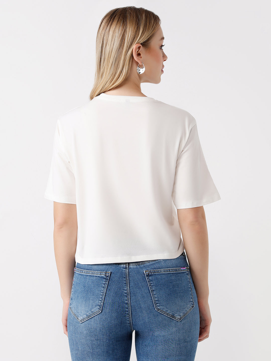 Women Slim Fit Crop T-Shirt