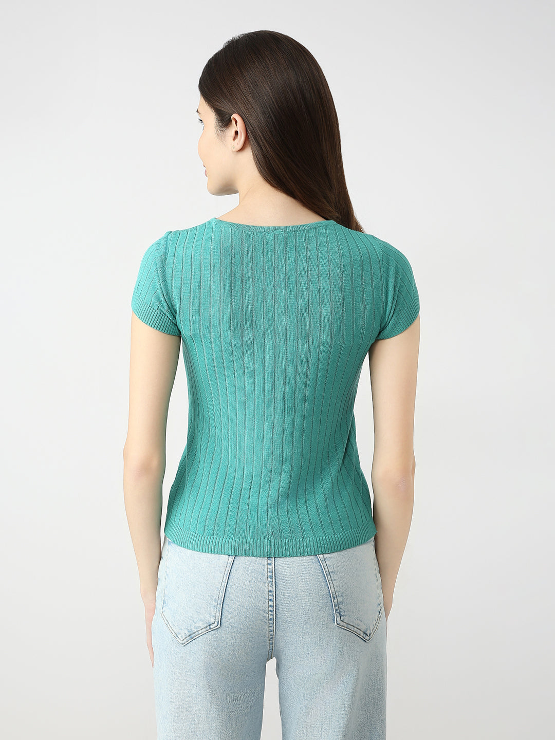 Women Slim Fit Flat Knit Top