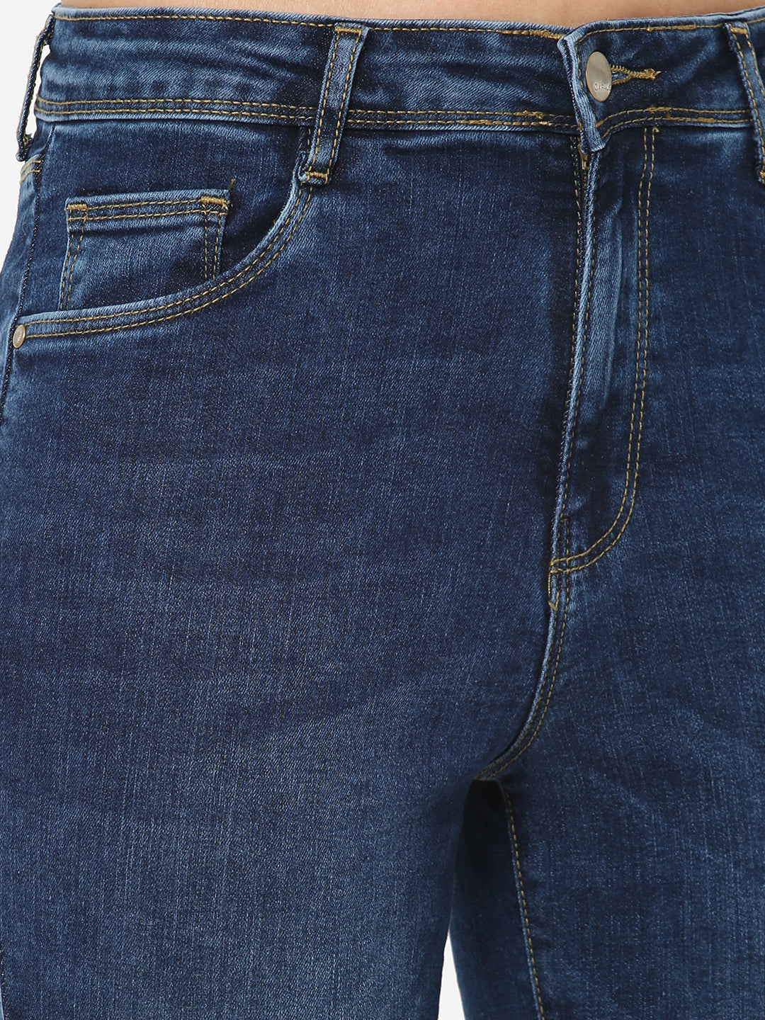 Women Blue High-Rise Flare Jeans