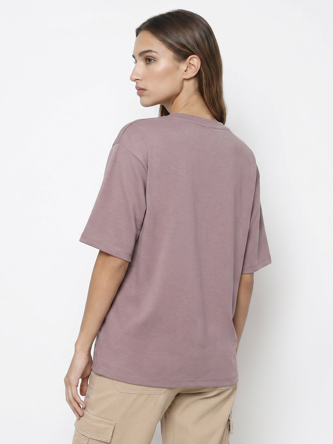 Women Mauve Oversize T-Shirt