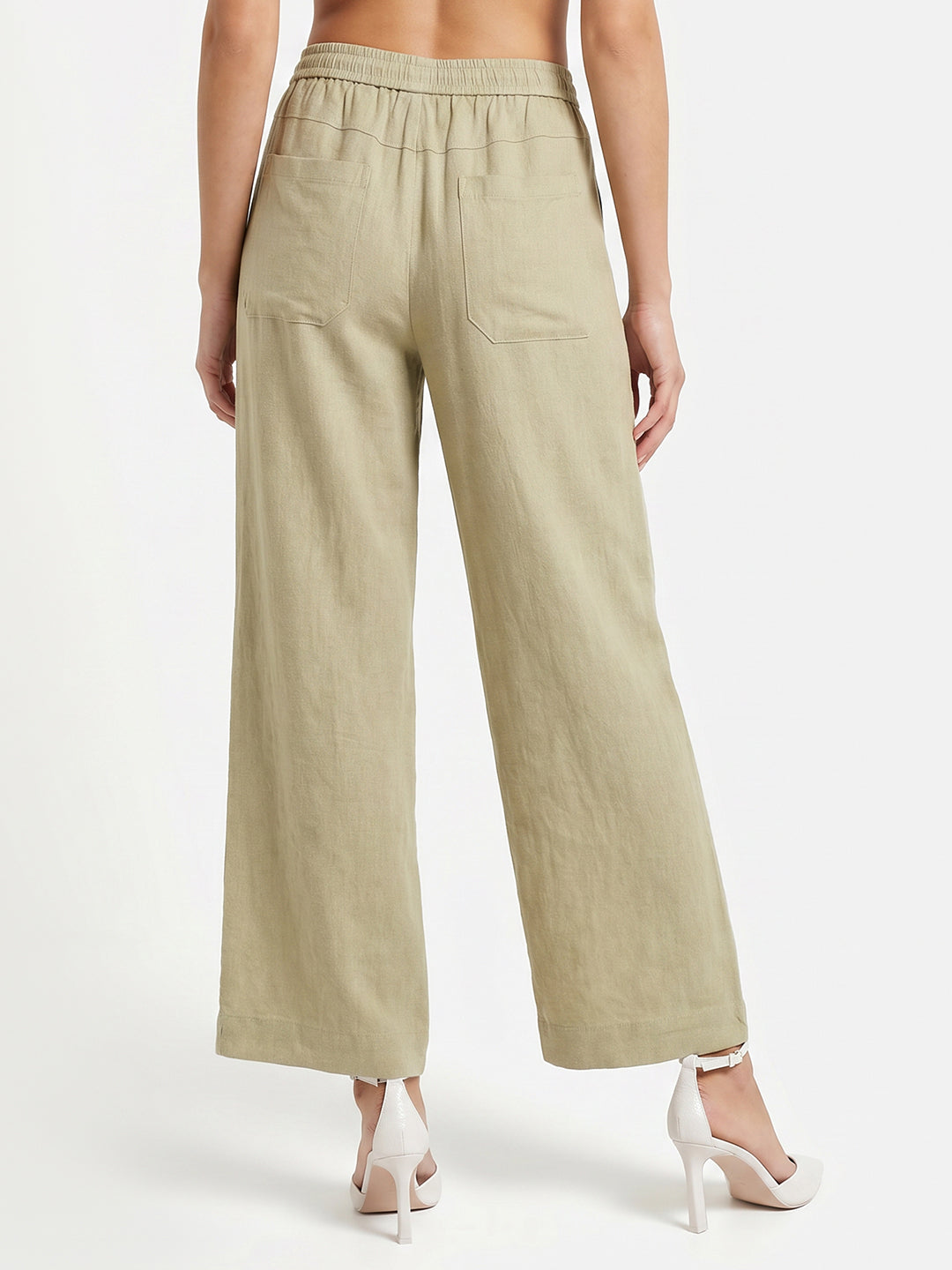 Women Light Olive Culottes