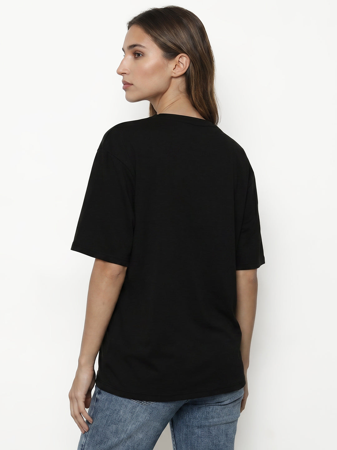 Women Black Oversize T-Shirt