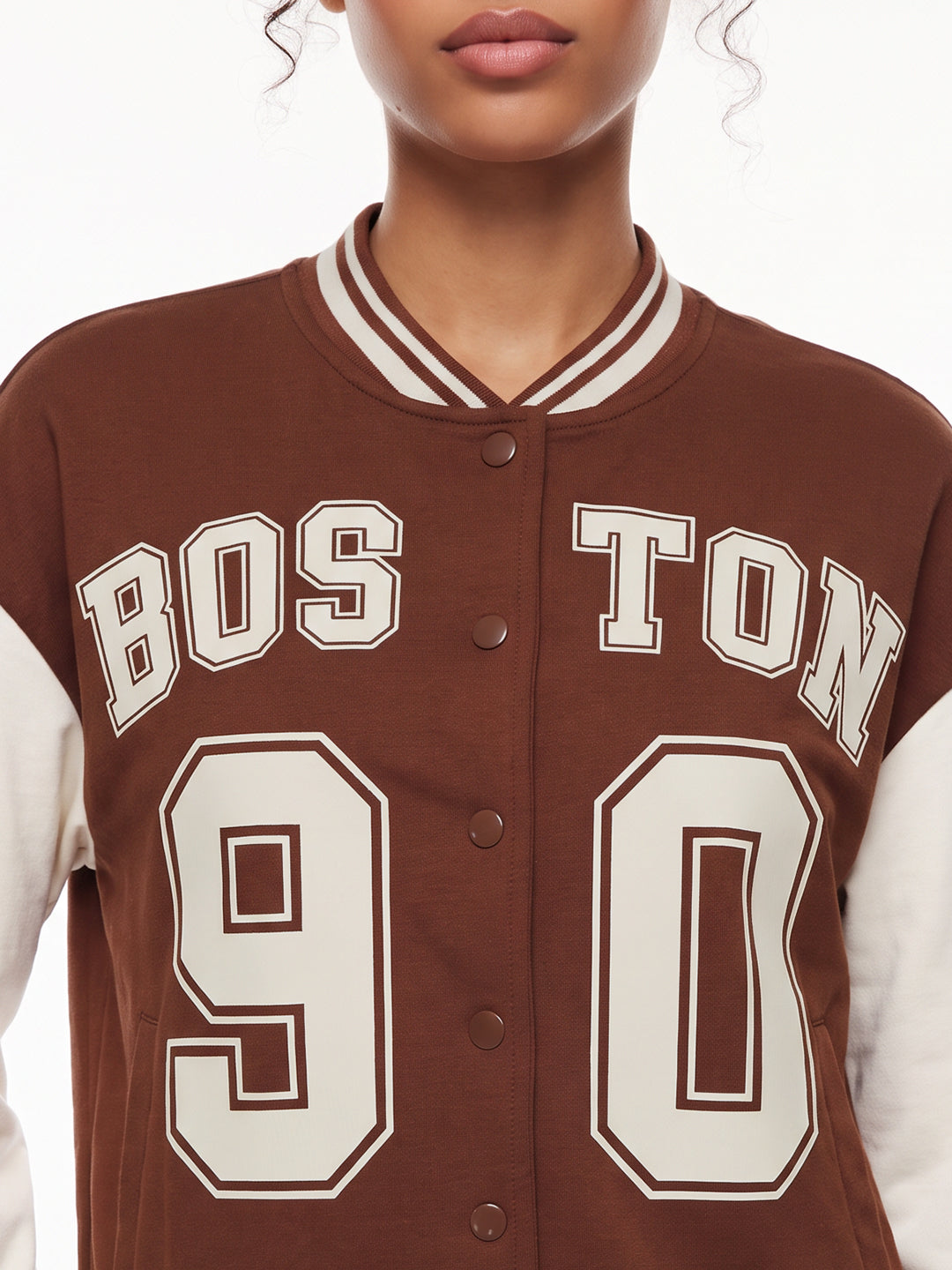 Sepia/Ivory Varsity Jacket